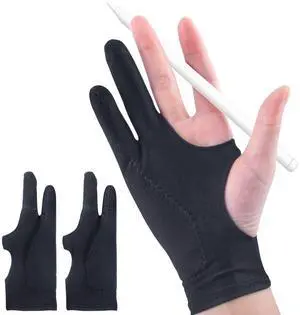 2-Pack Drawing Glove Palm Rejection for iPad Surface All Capacitive Touch Screen Artist Right/Left Hand Graphic Tablet, Graphics Monitor Digital Drawing Sketching, Inking, Coloring Two Finger Gloves 2-Pack Drawing Glove Palm Rejection for iPad Surface All Capacitive Touch Screen Artist Right/Left Hand Graphic Tablet, Graphics Monitor Digital Drawing Sketching, Inking, Coloring Two Finger Gloves