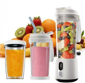 Portable Blender for Shakes and Smoothies - 300 Watt Small Blender 500ML Electric Juicer Personal Blenders for Shakes and Smoothies Portable juicer with Type-C Rechargeable Portable Blender for Shakes and Smoothies - 300 Watt Small Blender 500ML Electric Juicer Personal Blenders for Shakes and Smoothies Portable juicer with Type-C Rechargeable