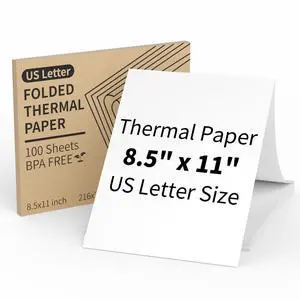 8.5x11 Thermal Paper - 10-Year Fade-Proof! 100-Sheet Letter Size for Portable Printers (Compatible with iDPRT/Peripage/Munbyn) | BPA-Free Quick-Dry | Not for Laser/Inkjet 8.5x11 Thermal Paper - 10-Year Fade-Proof! 100-Sheet Letter Size for Portable Printers (Compatible with iDPRT/Peripage/Munbyn) | BPA-Free Quick-Dry | Not for Laser/Inkjet