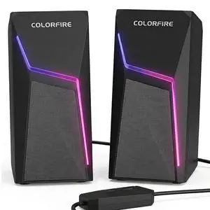 PC Speakers USB Powered 3.5mm Aux Wired RGB Computer Speaker for Desktop PC PC Speakers USB Powered 3.5mm Aux Wired RGB Computer Speaker for Desktop PC