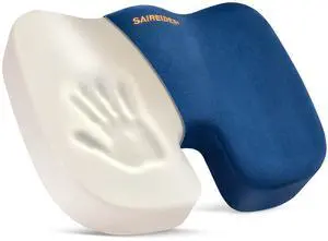 Chair Cushions for Office, Memory Foam Coccyx Cushion Pads for Tailbone Pain, Car Seat Cushion, Sciatica Relief Pillow, Correct Sitting Posture (Navy Blue) Chair Cushions for Office, Memory Foam Coccyx Cushion Pads for Tailbone Pain, Car Seat Cushion, Sciatica Relief Pillow, Correct Sitting Posture (Navy Blue)
