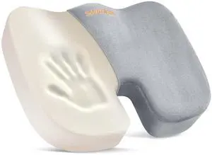 Seat Cushions for Office Chairs, Memory Foam Coccyx Cushion Pads for Tailbone Pain, Sciatica Relief Pillow, Car Seat Cushion, Correct Sitting Posture (Grey) Seat Cushions for Office Chairs, Memory Foam Coccyx Cushion Pads for Tailbone Pain, Sciatica Relief Pillow, Car Seat Cushion, Correct Sitting Posture (Grey)