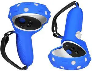 Controller Grips Cover for Oculus Quest 2 / Meta Quest 2 Knuckle Strap VR Touch Controller Hand Grip Cover Protector Sleeve with Anti-Throw Adjustable Straps (Blue) Controller Grips Cover for Oculus Quest 2 / Meta Quest 2 Knuckle Strap VR Touch Controller Hand Grip Cover Protector Sleeve with Anti-Throw Adjustable Straps (Blue)
