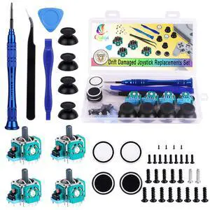 4PCS 3D Analog Joystick Replacement kit for PS5 Controller,Thumbsticks Repair Tool Kit with Repair Screwdriver Kit for Playstation 5 DualSense Wireless Controller 4PCS 3D Analog Joystick Replacement kit for PS5 Controller,Thumbsticks Repair Tool Kit with Repair Screwdriver Kit for Playstation 5 DualSense Wireless Controller