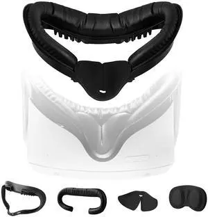 VR Facial Interface Replacement Kit for Oculus Quest 2, VR Accessories Facial Interface Bracket, Anti-Leakage Nose Pad,Lens Cover,Foam Face Covers for Meta Quest 2 VR Facial Interface Replacement Kit for Oculus Quest 2, VR Accessories Facial Interface Bracket, Anti-Leakage Nose Pad,Lens Cover,Foam Face Covers for Meta Quest 2