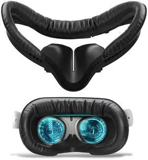 Compatible with Oculus Quest 2 Face Bracket Replacement,VR PU Leather Face Pad Protective for Meta Quest 2,Sweat-Proof Comfortable Face Cover Cushion VR Accessories Compatible with Oculus Quest 2 Face Bracket Replacement,VR PU Leather Face Pad Protective for Meta Quest 2,Sweat-Proof Comfortable Face Cover Cushion VR Accessories