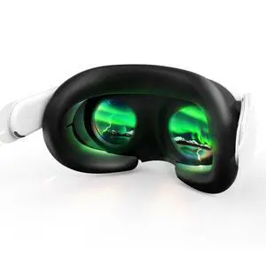 Face Cover Compatible with Meta/Oculus Quest 3 Headset Accessories, Comfy Silicone Face Cushion Pad Fits Facial Interface, Sweatproof VR Mask to Enhance Your Gaming Experience (Black, Only Cover) Face Cover Compatible with Meta/Oculus Quest 3 Headset Accessories, Comfy Silicone Face Cushion Pad Fits Facial Interface, Sweatproof VR Mask to Enhance Your Gaming Experience (Black, Only Cover)