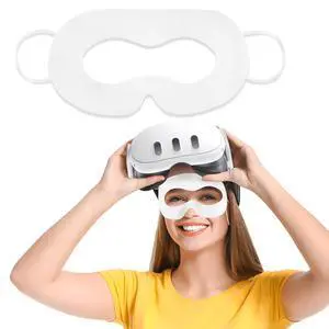 VR Face Cover Disposable Hygiene VR Face Eyes Mask Pads Facial Interface for Meta VR Devices 3/3S/2, Accessories for Apple Vision Pro (Set 50, White) VR Face Cover Disposable Hygiene VR Face Eyes Mask Pads Facial Interface for Meta VR Devices 3/3S/2, Accessories for Apple Vision Pro (Set 50, White)