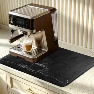 Coffee Bar Mat Dish Drying Mat for Kitchen Counter Coffee Maker Mat 12"x19" Coffee Bar Mat Dish Drying Mat for Kitchen Counter Coffee Maker Mat 12"x19"