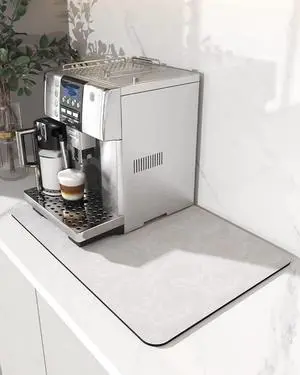 Coffee Mat - Hide Stain, Rubber Backed, Absorbent Dish Drying Mat for Kitchen Counter - Fits Under Coffee Maker & Machine, Dish Rack Coffee Mat - Hide Stain, Rubber Backed, Absorbent Dish Drying Mat for Kitchen Counter - Fits Under Coffee Maker & Machine, Dish Rack