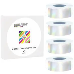 D30 Label Tape 640PCS Silver Label Maker Tapes 0.55'' x 1.57'' Adhesive Thermal Printing Stickers Replacement Refill Paper Compatible with Phomemo D30 Thermal Labeling Printer, 4 Rolls D30 Label Tape 640PCS Silver Label Maker Tapes 0.55'' x 1.57'' Adhesive Thermal Printing Stickers Replacement Refill Paper Compatible with Phomemo D30 Thermal Labeling Printer, 4 Rolls