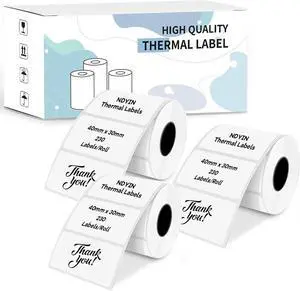 Thermal Labels for N20 Label Maker,1.57"x1.18"(40x30mm), 230 Labels/Roll, for Barcode, Address, Mailing, Logo, Business, Name Tag, 3 Rolls Thermal Labels for N20 Label Maker,1.57"x1.18"(40x30mm), 230 Labels/Roll, for Barcode, Address, Mailing, Logo, Business, Name Tag, 3 Rolls