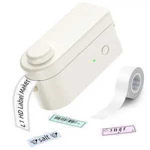 L1 HD Label Maker Machine with Tape - Portable & Rechargeable Label Makers Compatible with 9 12 16mm Waterproof Tape - Mini Bluetooth Labeler for Organizing Office Home School - 300DPI L1 HD Label Maker Machine with Tape - Portable & Rechargeable Label Makers Compatible with 9 12 16mm Waterproof Tape - Mini Bluetooth Labeler for Organizing Office Home School - 300DPI