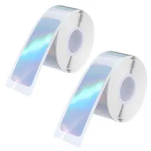 320 Pcs D30 Label Tape, Thermal Printer Labels Paper for Phomemo D30 D32 D35 Q30 Q30s Q31, 12 x 40 mm (0.47"x 1.57"), Waterproof Adhesive Print Master Labels Refill, 2 Rolls, Holographic Silver 320 Pcs D30 Label Tape, Thermal Printer Labels Paper for Phomemo D30 D32 D35 Q30 Q30s Q31, 12 x 40 mm (0.47"x 1.57"), Waterproof Adhesive Print Master Labels Refill, 2 Rolls, Holographic Silver