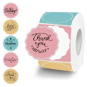 1.5 Inch Round Thermal Labels, Color Flower Thermal Sticker Labels for Small Business, Logo Design, Baking,1000 Sheets/1 Roll 1.5 Inch Round Thermal Labels, Color Flower Thermal Sticker Labels for Small Business, Logo Design, Baking,1000 Sheets/1 Roll