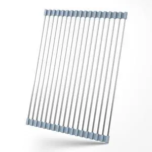 16.93 ×12.91 Inch Sink Drying Rack Roll Up, Silicone Wrapped 304 Square Stainless Steel Over the Sink Dish Drying Rack Counter Kitchen Home RV Essentials Foldable Sink Organizer,Grey 16.93 ×12.91 Inch Sink Drying Rack Roll Up, Silicone Wrapped 304 Square Stainless Steel Over the Sink Dish Drying Rack Counter Kitchen Home RV Essentials Foldable Sink Organizer,Grey
