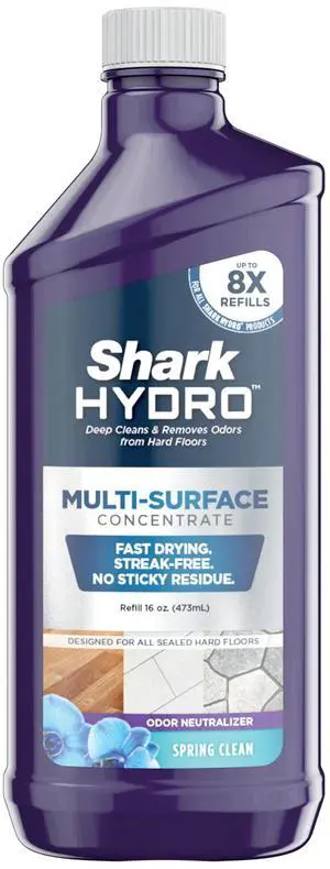 Hydro Multi-Surface Concentrate with Odor Neutralizing Technology, Formulated for Use in All Shark Hydro Wet & Dry Cleaners, Use on Sealed Hardwood, Tile, Laminate, & Stone, 16oz, WWCM16 Hydro Multi-Surface Concentrate with Odor Neutralizing Technology, Formulated for Use in All Shark Hydro Wet & Dry Cleaners, Use on Sealed Hardwood, Tile, Laminate, & Stone, 16oz, WWCM16