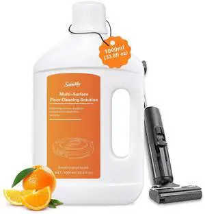 33.81 fl oz/1L Floor Cleaning Solution Compatible with Dreame Wet & Dry Vacuum, No residue & Pet-friendly, Household Floor Cleaners Suitable for Robot Vacuum Cleaners and Floor Mops, Sweet Orange 33.81 fl oz/1L Floor Cleaning Solution Compatible with Dreame Wet & Dry Vacuum, No residue & Pet-friendly, Household Floor Cleaners Suitable for Robot Vacuum Cleaners and Floor Mops, Sweet Orange