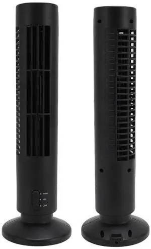 Small Tower Fan, Quiet Cooling Bladeless Oscillating Tower Fan with 2 Speeds, Portable Lightweight USB Desktop Fan for Home Office Bedroom (Black) Small Tower Fan, Quiet Cooling Bladeless Oscillating Tower Fan with 2 Speeds, Portable Lightweight USB Desktop Fan for Home Office Bedroom (Black)