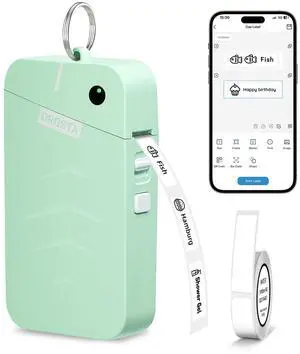 S001 Label Maker Machine with Tape, Portable Bluetooth Label Maker for Home and Office Organization, Thermal Label Printer Mini Sticker Maker with Multiple Templates, Green S001 Label Maker Machine with Tape, Portable Bluetooth Label Maker for Home and Office Organization, Thermal Label Printer Mini Sticker Maker with Multiple Templates, Green