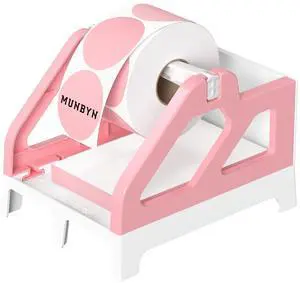 Label Holder for Rolls and Fan-Fold Labels, Pink Label Holder for Rolls and Fan-Fold Labels, Pink