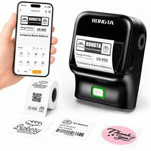 Bluetooth Label Maker Machine, Thermal Label Printer Easy to Use for Office, Home, Small Business, Came with 1 Roll 2x1.18 inch Label(Black) Bluetooth Label Maker Machine, Thermal Label Printer Easy to Use for Office, Home, Small Business, Came with 1 Roll 2x1.18 inch Label(Black)