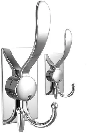 Adhesive Towel Hooks Heavy Duty Wall Hooks Waterproof Stainless Steel Stick on Door Hooks for Hanging Coat, Hat,Towel Robe Hook-Bathroom/Kitchen (Polished Silver-2 Pack) Adhesive Towel Hooks Heavy Duty Wall Hooks Waterproof Stainless Steel Stick on Door Hooks for Hanging Coat, Hat,Towel Robe Hook-Bathroom/Kitchen (Polished Silver-2 Pack)