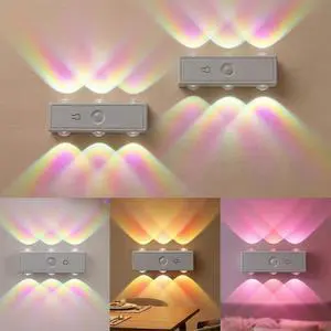 Motion Sensor Wall Light, Peel and Stick On Sconces Set of 2, Rechargeable Wireless No Drill Indoor Lamp, RGB Dimmable Magnetic Mount for Hallway Stair Bedroom Closet Motion Sensor Wall Light, Peel and Stick On Sconces Set of 2, Rechargeable Wireless No Drill Indoor Lamp, RGB Dimmable Magnetic Mount for Hallway Stair Bedroom Closet