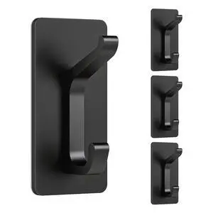 Adhesive Wall Coat Hooks, Matte Black Heavy Duty Hooks for Hanging Adhesive Wall Coat Hooks, Matte Black Heavy Duty Hooks for Hanging