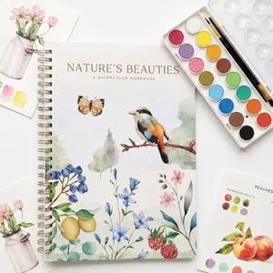 Beautiful Watercolor Paper Workbook Set for Beginners - Relaxing & Easy to Paint Water Coloring Book Set with Paint & Premium Paper - Perfect for Travel & Gifting to Spark Creativity & Joy for Adults Beautiful Watercolor Paper Workbook Set for Beginners - Relaxing & Easy to Paint Water Coloring Book Set with Paint & Premium Paper - Perfect for Travel & Gifting to Spark Creativity & Joy for Adults