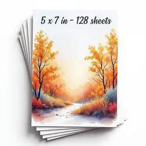 128 Sheets Watercolor Paper Pad - 5"x7" - Water Color Paper 140lb/300gsm - 100% Cotton Pulp - Art Supplies for Kids & Adults - for Painting, Artist Sketch, Easel, Loose Drawing 128 Sheets Watercolor Paper Pad - 5"x7" - Water Color Paper 140lb/300gsm - 100% Cotton Pulp - Art Supplies for Kids & Adults - for Painting, Artist Sketch, Easel, Loose Drawing