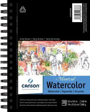 Artist Series Montval Watercolor Paper Pad, 5.5x8.5 inch, Side Wire, 20 Sheets, (140lb/300g) Artist Series Montval Watercolor Paper Pad, 5.5x8.5 inch, Side Wire, 20 Sheets, (140lb/300g)