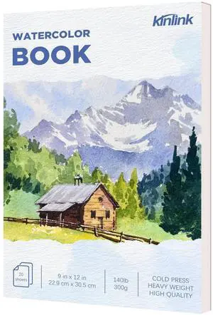 Watercolor Paper Pad, 9x12 140lb/300g Water Color Paper, 20 Sheets Cold Press Drawing Painting Paper Sketchbook Notebook, Art Supplies for Watercolors Acrylic Marker, Sketch Book for Kids Adults Watercolor Paper Pad, 9x12 140lb/300g Water Color Paper, 20 Sheets Cold Press Drawing Painting Paper Sketchbook Notebook, Art Supplies for Watercolors Acrylic Marker, Sketch Book for Kids Adults