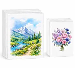 56 Sheets Watercolor Paper Bulk, 140 lb/300 GSM Cold Press Watercolor Paper, White Paint Paper in 4 x 6 in and 5 x 7 in, Thick Art Paper for Kids, Students, Beginners, Artists, Cards and Crafts 56 Sheets Watercolor Paper Bulk, 140 lb/300 GSM Cold Press Watercolor Paper, White Paint Paper in 4 x 6 in and 5 x 7 in, Thick Art Paper for Kids, Students, Beginners, Artists, Cards and Crafts