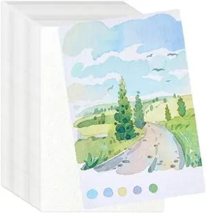 50 Sheets Watercolor Paper Bulk 5 x 7 Inch Cold Press Thick Water Colour Paper Cotton White Art Paper for Kids Students Artists Drawing Paint 50 Sheets Watercolor Paper Bulk 5 x 7 Inch Cold Press Thick Water Colour Paper Cotton White Art Paper for Kids Students Artists Drawing Paint