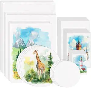 50 Sheets Watercolor Paper Bulk, 8 Sizes White 140 lb/300 GSM Cold Press Water Color Paper for Beginner Artists Child Students Adults Drawing Mothers Day Gifts for Mom 50 Sheets Watercolor Paper Bulk, 8 Sizes White 140 lb/300 GSM Cold Press Water Color Paper for Beginner Artists Child Students Adults Drawing Mothers Day Gifts for Mom