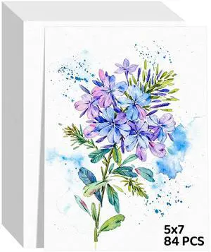 84 Sheets Watercolor Paper 5x7, 110lb/230gsm Cold Press Watercolor Paper Bulk, Cotton Water Color Paper, White Drawing Paper for Sketching, Acrylic, Gouache, Watercolor Supplies for Kids Adults 84 Sheets Watercolor Paper 5x7, 110lb/230gsm Cold Press Watercolor Paper Bulk, Cotton Water Color Paper, White Drawing Paper for Sketching, Acrylic, Gouache, Watercolor Supplies for Kids Adults
