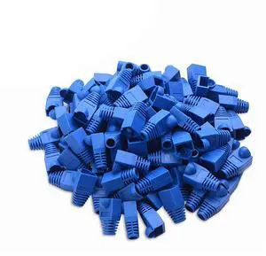 Soft Plastic Ethernet RJ45 Cable Connector Boots Cover Strain Relief Boots CAT5 CAT5E CAT6 CAT6E 100PCS (Blue) Soft Plastic Ethernet RJ45 Cable Connector Boots Cover Strain Relief Boots CAT5 CAT5E CAT6 CAT6E 100PCS (Blue)