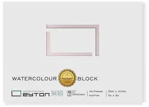 Non-Warping 100% Cotton Watercolor Paper Block - 20 Sheets of 160lb/350gsm Hot Press Water Color Art Supplies for Wet, Dry, and Mixed Media Painting, for Watercolor, Gouache, Acrylic (7 x 5'') Non-Warping 100% Cotton Watercolor Paper Block - 20 Sheets of 160lb/350gsm Hot Press Water Color Art Supplies for Wet, Dry, and Mixed Media Painting, for Watercolor, Gouache, Acrylic (7 x 5'')