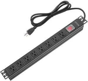 19" 1U Rack Mount PDU Power Strips 8 Outlet Mountable Power Strip, Wall Mount Outlet Power Strip Heavy Duty, Wide Spaced 15A 125V 1875W, 6 FT SJT 14AWG Power Cord (6FT) (8 Outlet) 19" 1U Rack Mount PDU Power Strips 8 Outlet Mountable Power Strip, Wall Mount Outlet Power Strip Heavy Duty, Wide Spaced 15A 125V 1875W, 6 FT SJT 14AWG Power Cord (6FT) (8 Outlet)