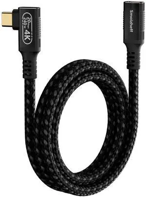 1m 90-Degree Right Angle USB-C Extension Cable, 20Gbps SuperSpeed & 240W PD Fast Charging, 4K@60Hz video,Nylon Braided USB 3.2 Gen 2 Male to Female Extender for Laptop, M_acBook, Monitor, Phone 1m 90-Degree Right Angle USB-C Extension Cable, 20Gbps SuperSpeed & 240W PD Fast Charging, 4K@60Hz video,Nylon Braided USB 3.2 Gen 2 Male to Female Extender for Laptop, M_acBook, Monitor, Phone