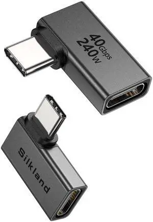 90 Degree USB C Flat Right Angle Adapter 2 Pack, 240W 40Gbps Male to Female USB-C Adapter Extender Compatible with Thunderbolt 4/3 for Steam Deck, ROG Ally, MacBook, iPhone 16/15, Quest 3 90 Degree USB C Flat Right Angle Adapter 2 Pack, 240W 40Gbps Male to Female USB-C Adapter Extender Compatible with Thunderbolt 4/3 for Steam Deck, ROG Ally, MacBook, iPhone 16/15, Quest 3