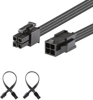 (2 Pack) ATX 4 Pin CPU Male to Female Extension Cable, 8 inch (2 Pack) ATX 4 Pin CPU Male to Female Extension Cable, 8 inch