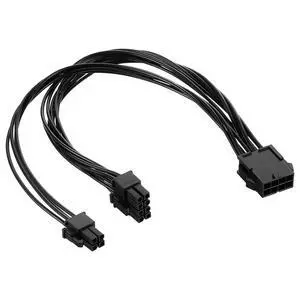EPS 12V 8 Pin Female to ATX 8 Pin and 4 Pins Male Power Extension, 11.8 Inch EPS 12V CPU Power Adapter Extension for Motherboard, Black EPS 12V 8 Pin Female to ATX 8 Pin and 4 Pins Male Power Extension, 11.8 Inch EPS 12V CPU Power Adapter Extension for Motherboard, Black