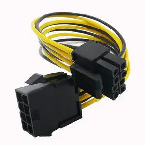8 Pin CPU Power Cable/Adapter (8 Inch, 18AWG), (4+4) Pin Male to 8Pin Female ATX 12V Connector Internal Power Extension Cable 8 Pin CPU Power Cable/Adapter (8 Inch, 18AWG), (4+4) Pin Male to 8Pin Female ATX 12V Connector Internal Power Extension Cable