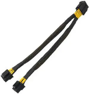 CPU 8 Pin Female to Dual PCIe 2X 8 Pin (4+4) Male Power Adapter Splitter Cable for Motherboard Power Adapter (Not GPU PCIe Splitter) CPU 8 Pin Female to Dual PCIe 2X 8 Pin (4+4) Male Power Adapter Splitter Cable for Motherboard Power Adapter (Not GPU PCIe Splitter)