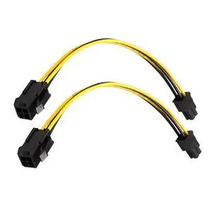 (2 Pack) 4 Pin P4 CPU Power Extension Cable 8 Inch (2 Pack) 4 Pin P4 CPU Power Extension Cable 8 Inch