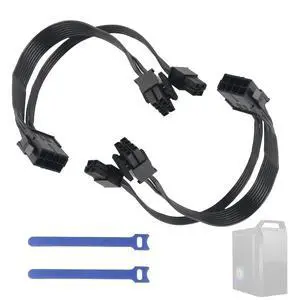 2 pcs CPU 8 Pin Female to CPU ATX 8 Pin and ATX 4 Pin Male CPU Adapter 2 pcs CPU 8 Pin Female to CPU ATX 8 Pin and ATX 4 Pin Male CPU Adapter