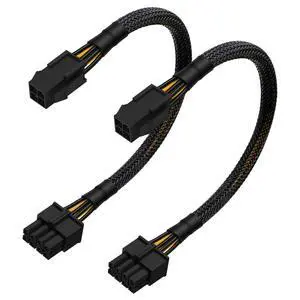 (2-Pack) 4 Pin to 8 Pin CPU Power Adapter, ATX 4 Pin Female to Motherboard CPU 8 Pin (4+4 Detachable) Converter Extension Sleeved Cable for Power Supply with ATX 4 Pin Port 13-inch(34cm) (2-Pack) 4 Pin to 8 Pin CPU Power Adapter, ATX 4 Pin Female to Motherboard CPU 8 Pin (4+4 Detachable) Converter Extension Sleeved Cable for Power Supply with ATX 4 Pin Port 13-inch(34cm)
