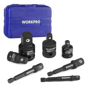 7-Piece Impact Socket Adapter & Extension Set, CR-MO Steel 7-Piece Impact Socket Adapter & Extension Set, CR-MO Steel